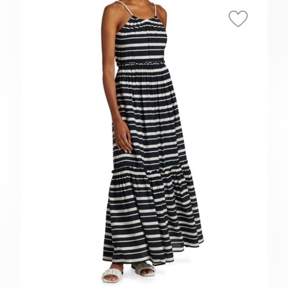 Jonathan Simkhai Swim Maxi Dress Rope Striped Halter XS Beach Coastal Vacation - Picture 16 of 16